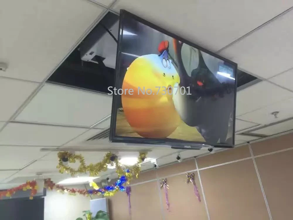 Выворот моторизованный Электрический Потолочный Led lcd tv ТВ кронштейн для