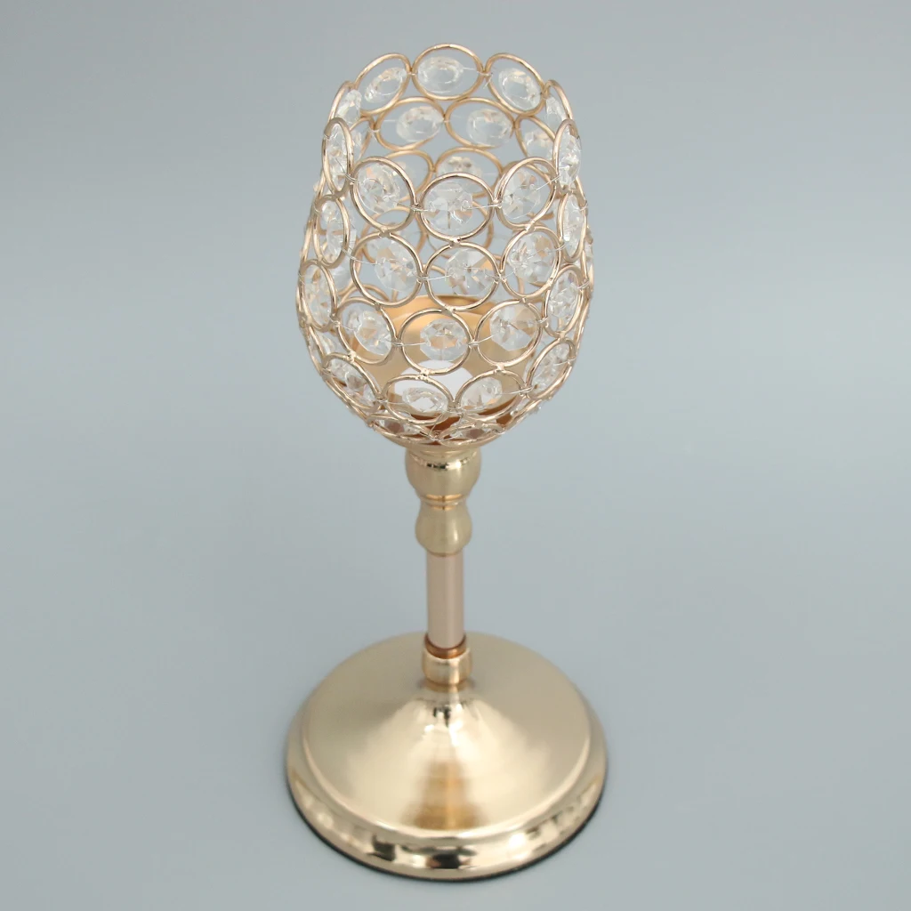 MagiDeal Crystal Tea Light Candleholder Bowl Wedding Window Top 27cm/33cm/38cm for Wedding Holidays Decor