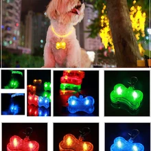 Светодиодный подвесной светильник для домашних животных, кошек, собак, костей, безопасный ночной продукт для плюшевого мопса, поводки собачьего ошейника, аксессуары для собак