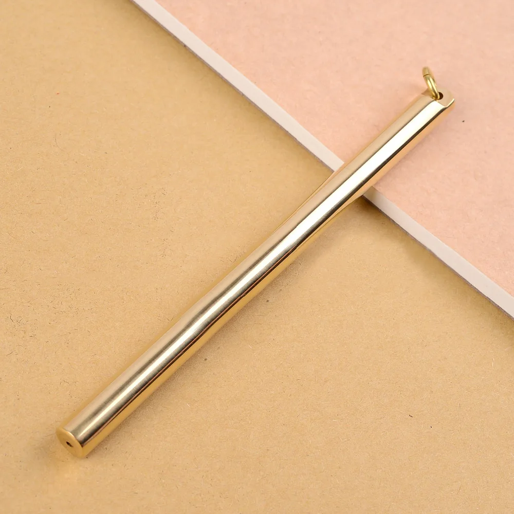 H974 Чистая латунная ручка ручная нейтральная водная ручка Ретро металлическая ручка для подписи наружная тактическая ручка EDC
