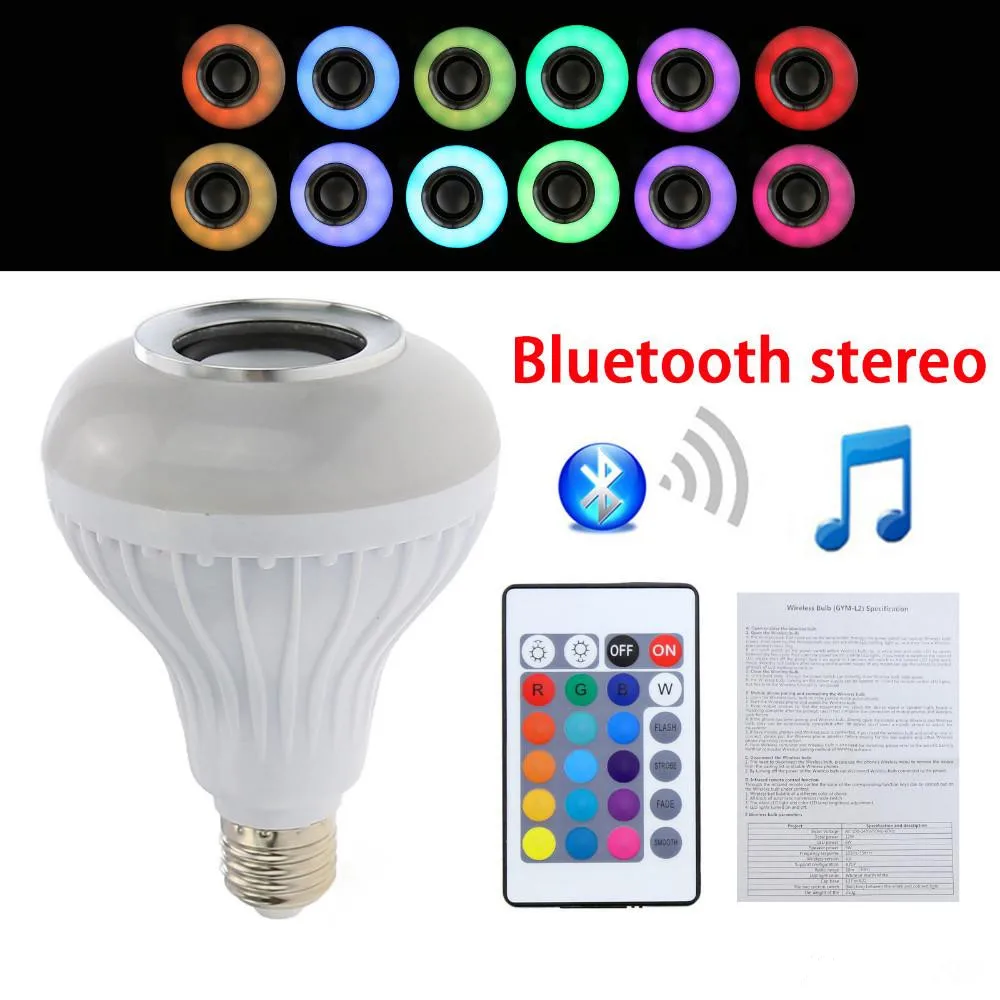 Buy Portable Bluetooth Speaker 12W RGB LED Lamp Bulb