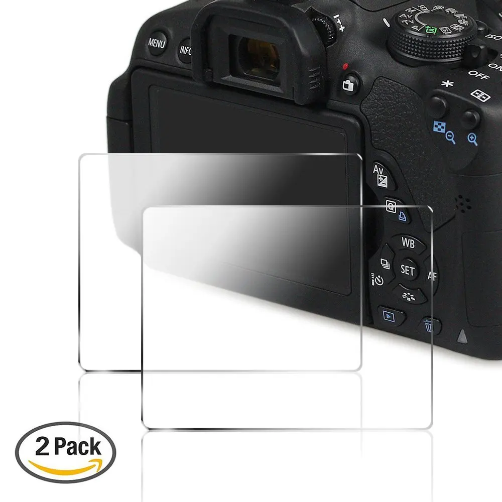 PCTC 2 Packs font b Camera b font Screen Protector for Canon 700D 750D 760D T5i