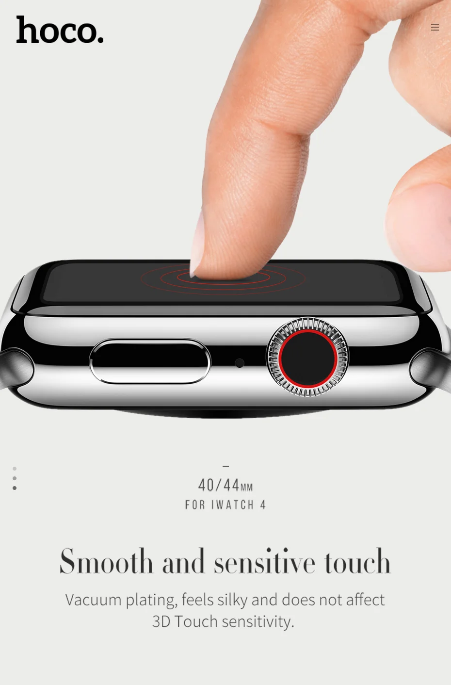 HOCO 3D изогнутое Закаленное стекло пленка для Apple Watch 4 9H Полное покрытие экрана Защитное стекло для Apple Watch серии 4 40 мм 44 мм