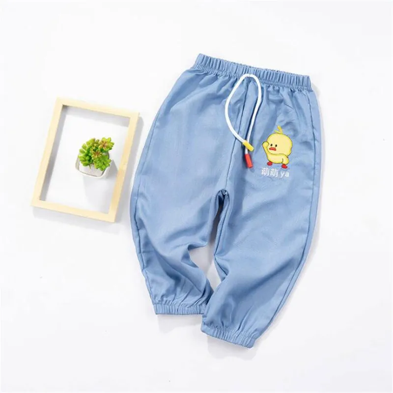 summer children pants boys cotton casual cartoon trousers children ice silk pants kids boys pants clothes 3.4.5.6.7.8Y boys