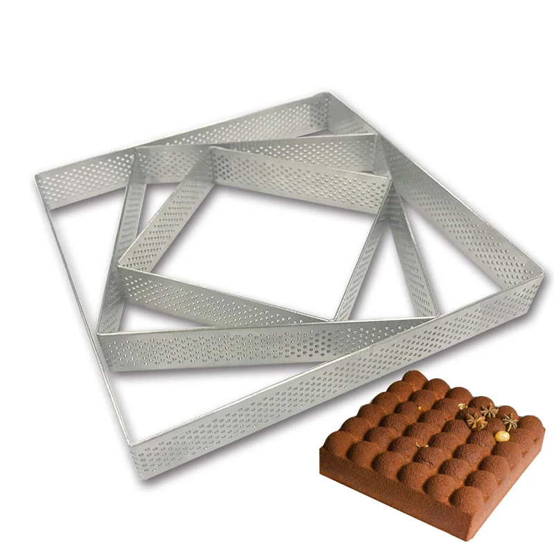 

Square Rectangle Stainless Steel Cake Making Molds Pizza Fruit Pie Pastry DIY Decoration Mould Practical Kitchen Baking Tools