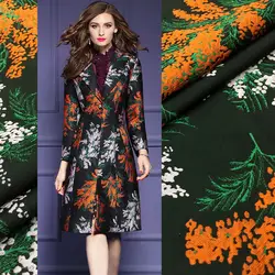 Новый 140 см Широкий Мода цветок кластера можная жаккардовая ткань ветровка куртка платье на заказ костюмы осень