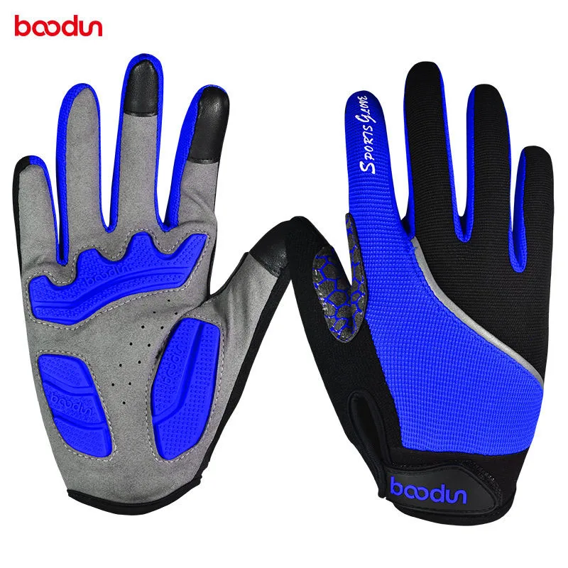 Boodun Multifunction Suitable Bicycle Gloves Full Finger Breathable Mesh Cycling Gloves Non slip