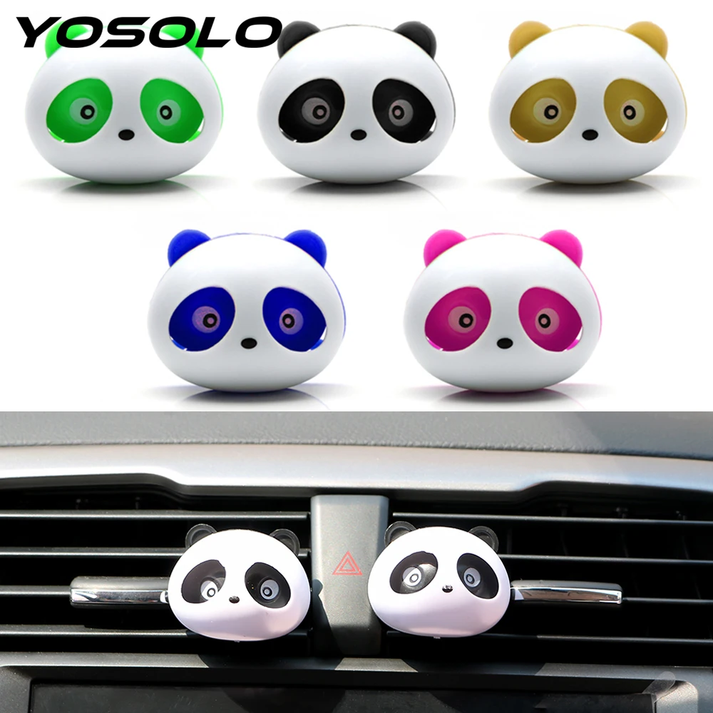 YOSOLO Car Air Freshener Auto Fragrance Car Perfume Cute Panda Eyes Air