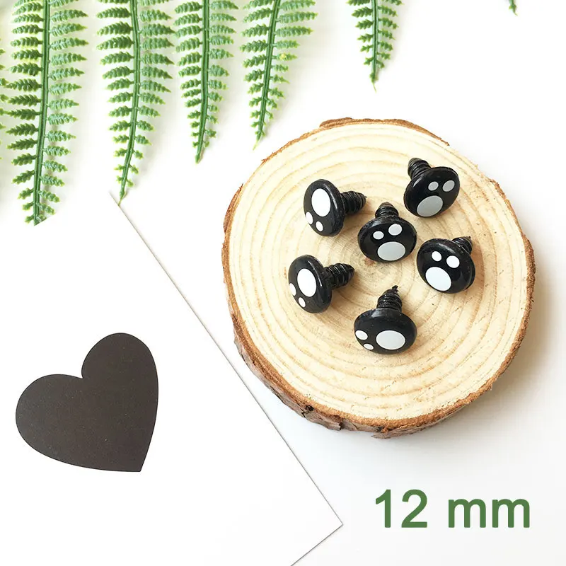 100pcs 8mm 10mm 12mm 14mm Doll Eyes Cartoon Safety Eyes for Teddy Bear Stuffed Toys for Plush Doll Amigurumi Accessories Toys 10