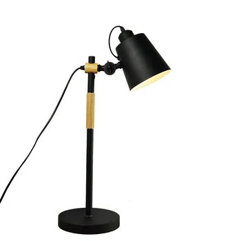 

The Study Desk Lamp Creative Nordic Loft Contracted Personality American Reading Log Wood Art Bedroom Table Lamp