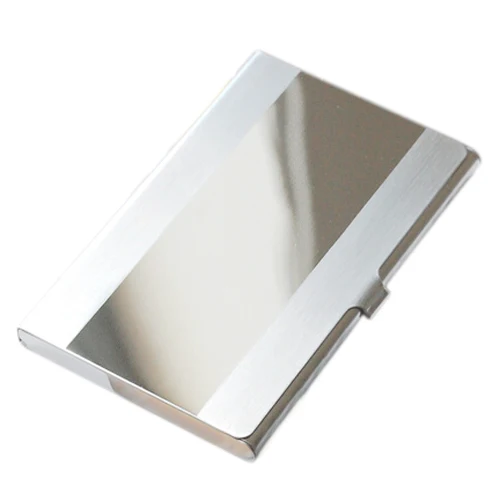 SOSW-алюминиевый чехол из нержавеющей стали, чехол для передачи коммерческих визиток, кредитный держатель для карт, зеркало среднего размера