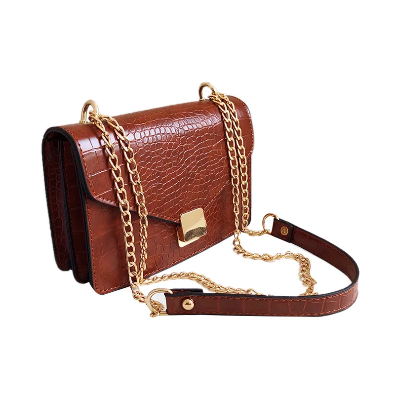 

JHD-Crocodile Pattern Crossbody Bags For Women Small Chain Handbag Small Bag Pu Hand Bag Ladies Shoulder Bags