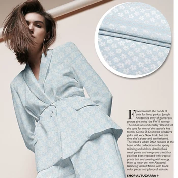 

2017 A blue dream like soothing color light relief oxygen flower jacquard cloth big fabric