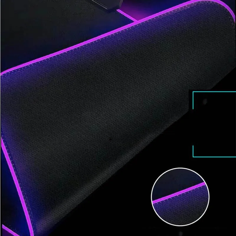 RGB игровой коврик для мыши 4 мм Радужный светящийся светодиодный 7 цветов