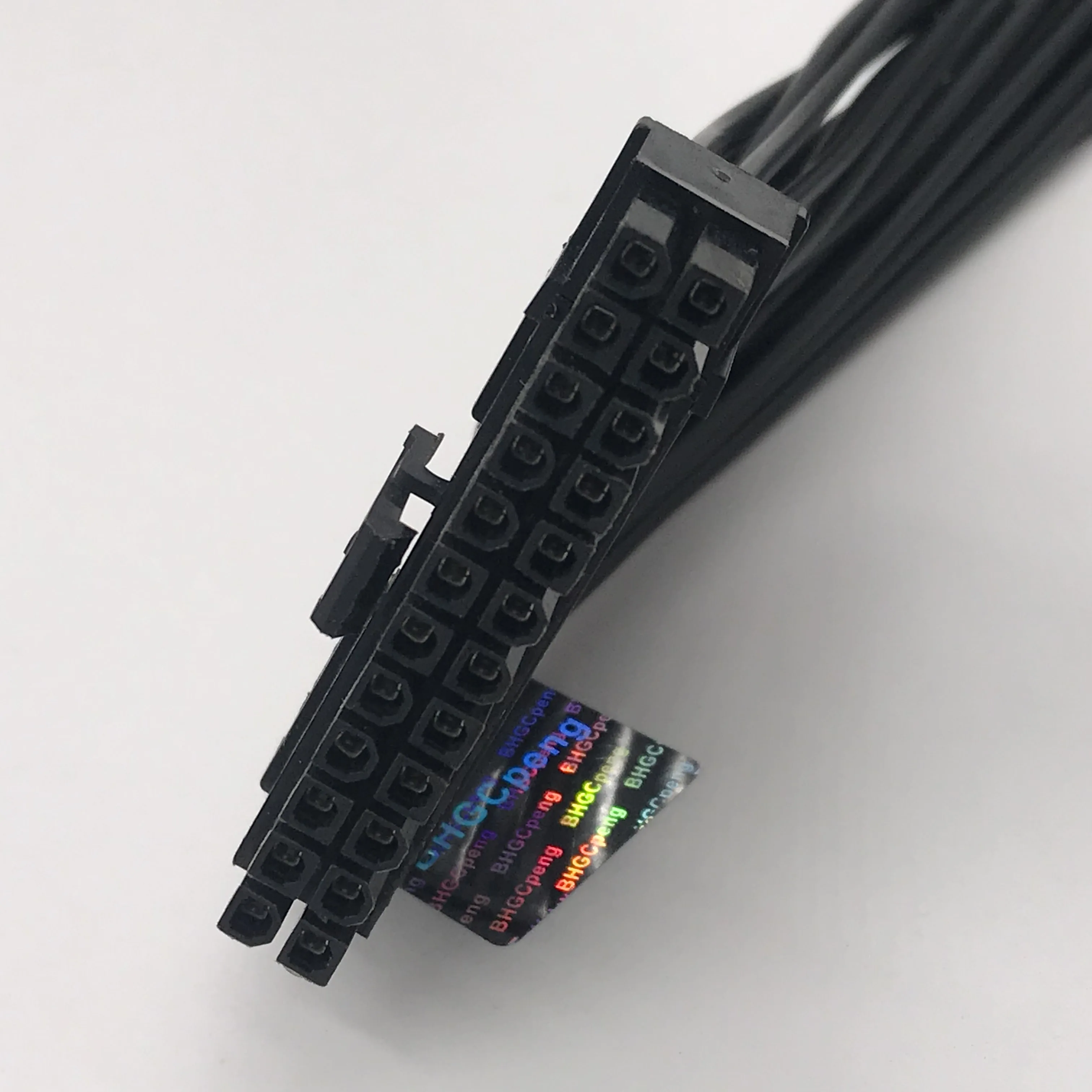 24Pin Mining Cable Power Supply Cable 24Pin Extension Cable Male to Female PSU Power Sata Extension For Riser Miner Black 30cm