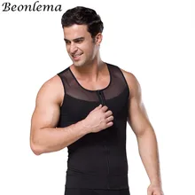 Beonlema Корректирующее белье для осанки мужской пояс для моделирования тела ремень жилет Homme контроль живота Формирователь мужской животик для похудения на молнии формирователь тела