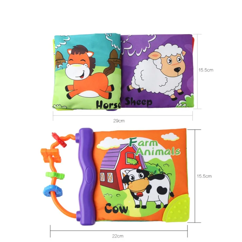 Книжки из мягкой ткани для маленьких мальчиков и девочек шуршет ББ звук Младенческая Развивающая погремушка в коляску игрушки для новорожденных 0-12 месяцев