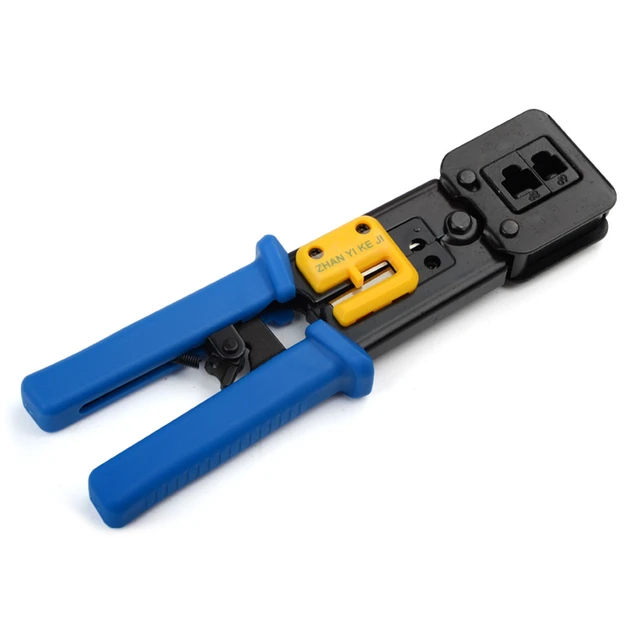 Ethernet outlet cable clamp