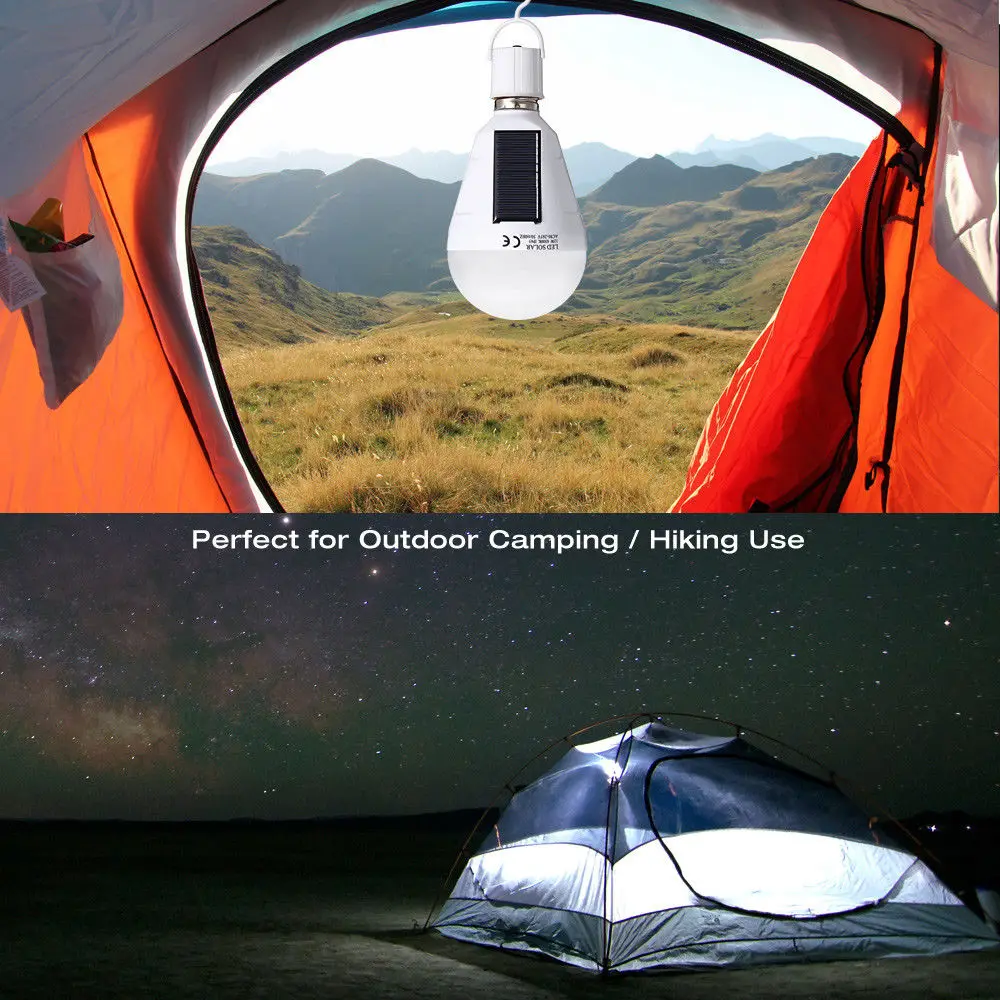 

Portable Solar Camping Light 12W 26 LED Solar Panel Powered Camping Bulb Waterproof Emergency Lamp Outdoor Light With Hook