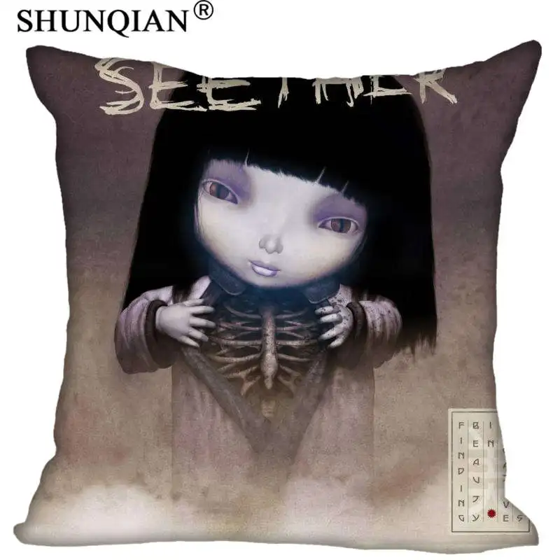 Pillowcase Новое поступление seetherseether квадратные Наволочки на молнии наволочки на заказ больше размеров на заказ ваш подарок изображения - Цвет: Pillowcase