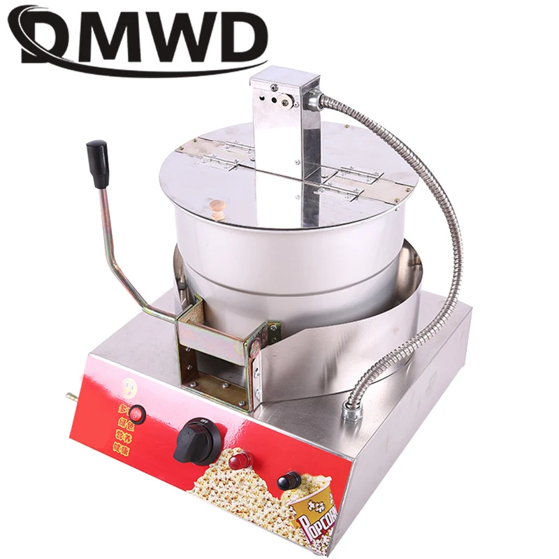 DMWD Коммерческая электрическая газовая машина для приготовления попкорна
