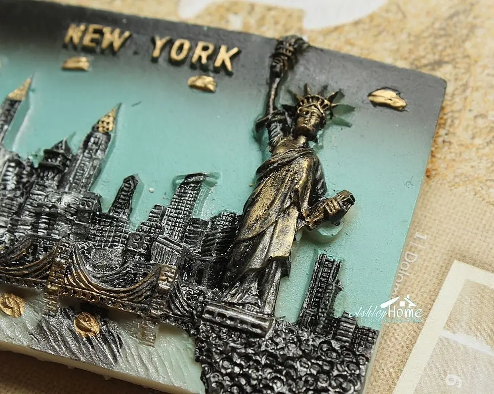 Соединенные Штаты Нью Йорк Статуя Свободы 3D магнит на холодильник туристическая