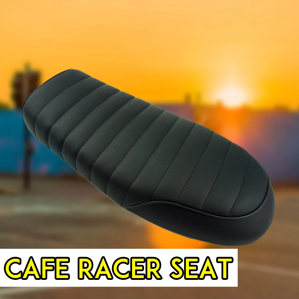 

Motorcycle Cafe Racer Seat Scrambler Vintage Flat Saddle Flat pan Retro Seat For Honda CG CB200 CB350 CL350 CB400