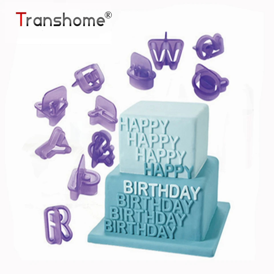 

Transhome Cookie Cutter Letter 40pcs Plastic Alphabet Number Fondant Cake Biscuit Cutter Mould Cake Decorating Tools Baking Tool