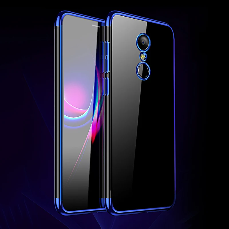 Xiaomi Redmi 5 Plus Case Cover Transparent Fundas Plating TPU Soft Slim Back Cover For Xiao Mi Redmi5 5 5Plus Case Phone Coque
