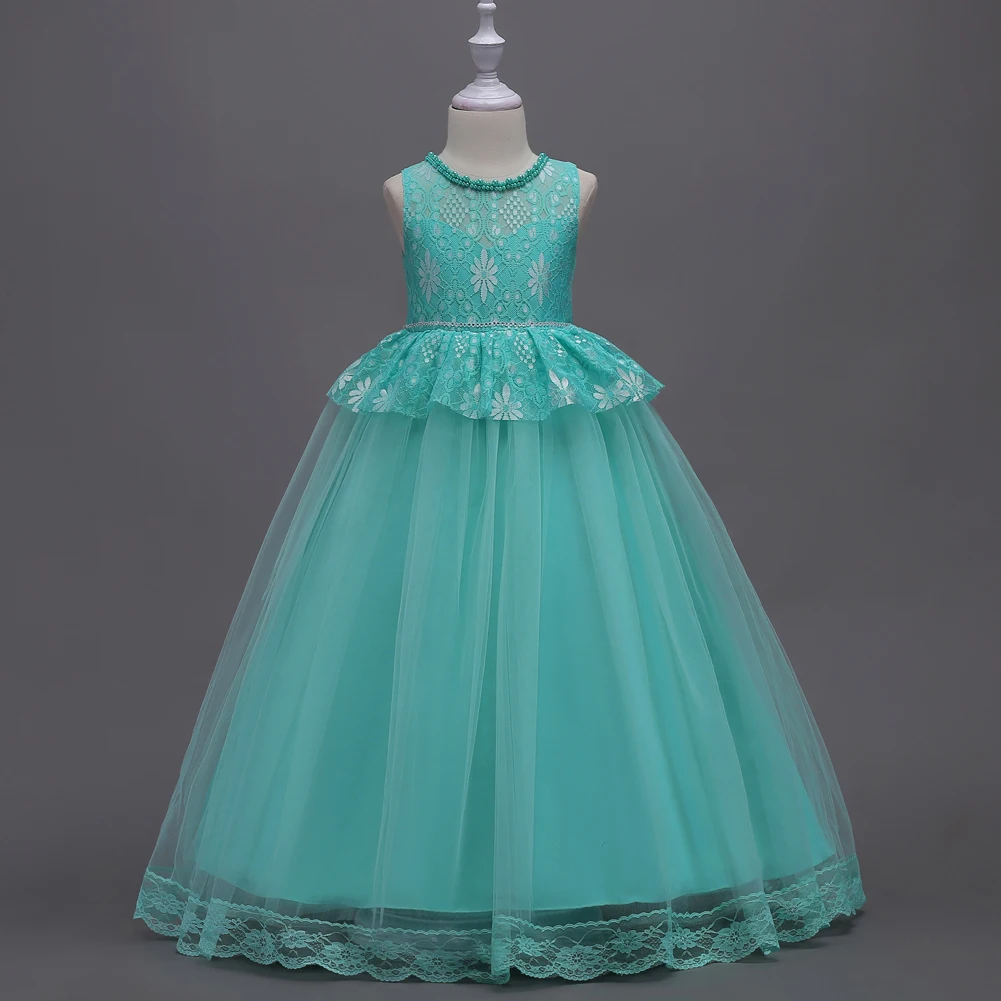 

Baby Girl Princess Lace Dress Wedding Birthday Party Kids Dresses For Girls Children's Costume Teenager Prom Designs