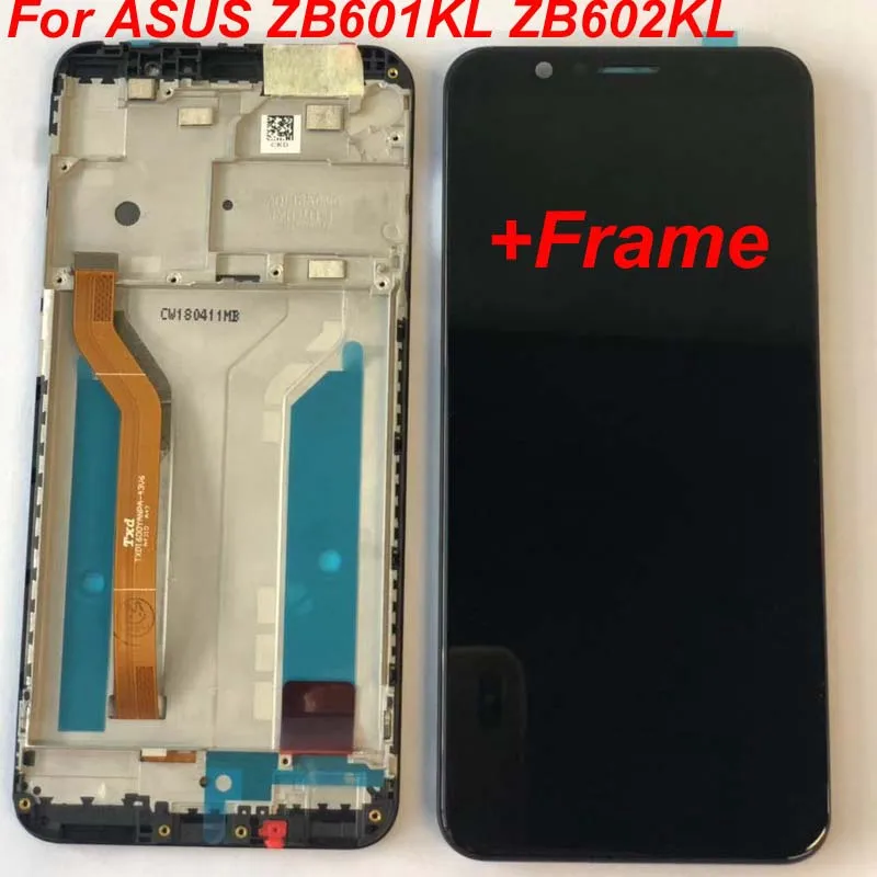 Рамка+ для 5,9" ASUS ZenFone Max Pro M1 ZB601KL ZB602KL ЖК-дисплей+ сенсорная панель дигитайзер дисплей с рамкой ЖК-дисплей