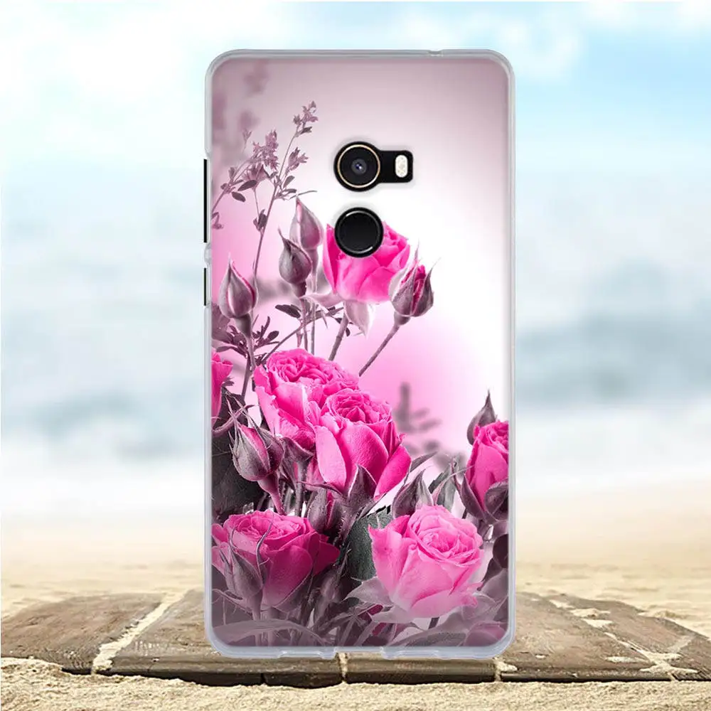 Чехол для Xiaomi mi mix 2 / Mi Mix Evo мягкий силиконовый чехол из ТПУ 3D Цветочный mix2 m чехлы