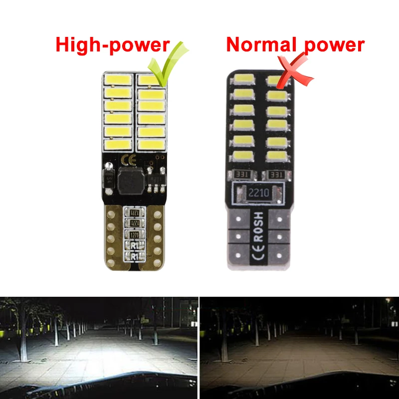 2x T10 W5W LED Canbus сигнасветильник в 24SMD для салона автомобиля Чтения номерного знака