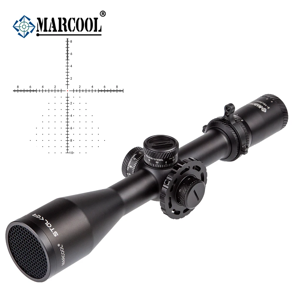 Коллиматорный оптический прицел Marcool Optics 3 18X50 FFP HD с красной подсветкой 1/10 MIL 6