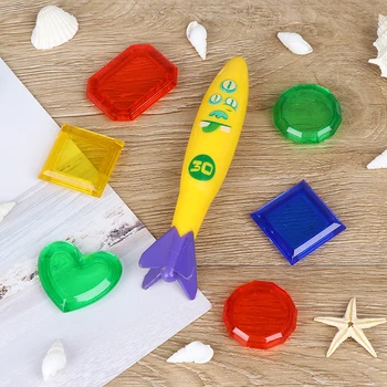

7Pcs/set Torpedo Rocket Throwing Toy Swimming Pool Diving Game Summer Torpedoes Bandits Children Underwater Dive Sticks Toy