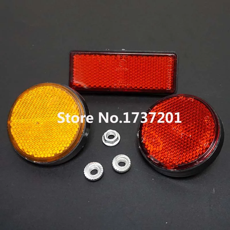 

MOTORCYCLE RED ROUND FRONT REFLECTORS RECTANGLE REFLECTOR For ATV Motorcycle ZS125-55 RED DOT SAE BIKE Rear Rectangle Reflector