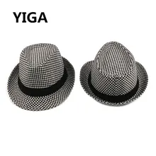 YIGA Новая мода Открытый Houndsaw Мужская Боулер Британский Модная вязаная шапка джентльмен шляпа для мужчин и женщин