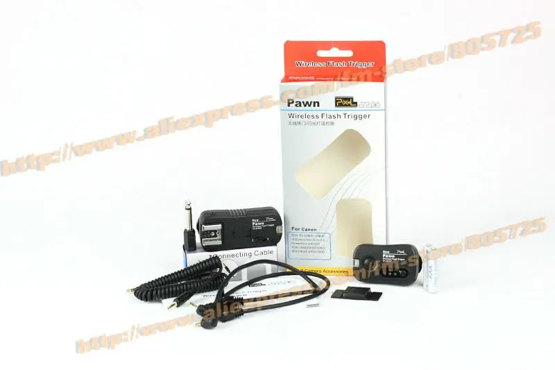 Free Shipping Professional Pixel Pawn 2.4GHz Wireless Remote Flash Trigger for Canon 550D 600D 1100D 60D 7D 5D 20D 108036 | Электроника