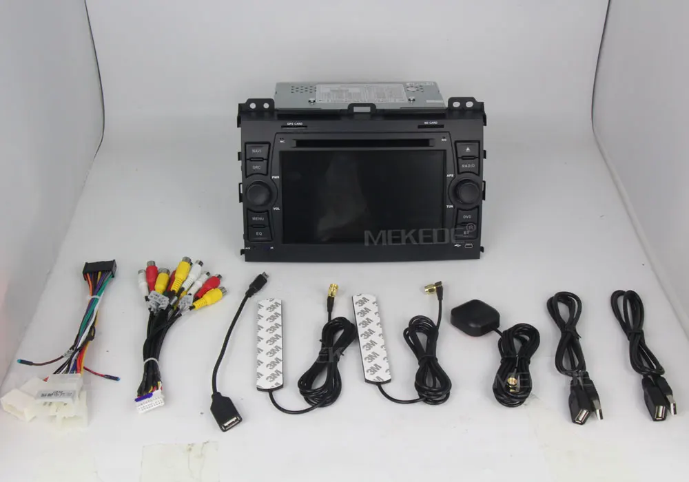 Sale MEKEDE 2Din Android 7.1 2+16G  Car DVD Player for Toyota Land Cruiser Prado 120 2002-2009 Black GPS Navigation RDS Auto Radio 10