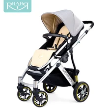 Babyruler/детская коляска 3 в 1 с высоким пейзажем, алюминиевая Роскошная складная детская коляска для новорожденных, kinderwgen bebek arabasi
