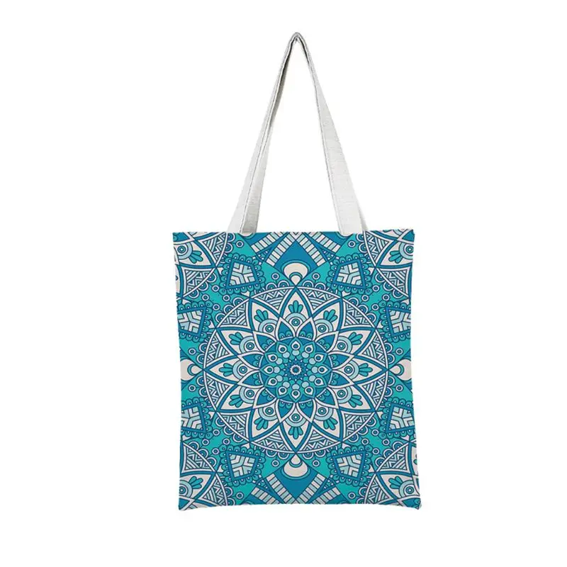 

Mandala Pattern Canvas Tote Bag Shoulder Bag Eco-friendly Shopping Bag
