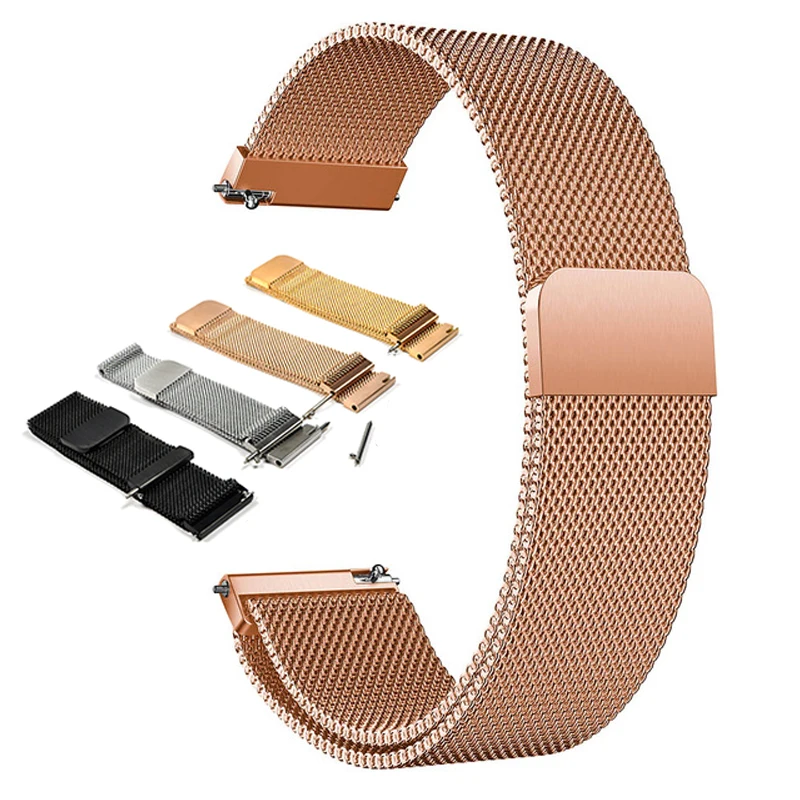 

18mm Strap for Huawei Watch 1 Honor S1 B5 Milanese Magnetic Loop Stainless Steel Bracelet Watch Band Strap Straight Metal Straps
