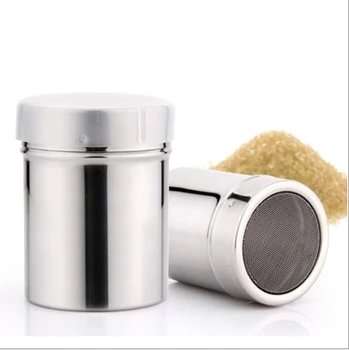 

2 Pieces Set High Quality Stainless Steel Pepper Shaker Creative Kitchen Accessories Spice Can Free Shipping