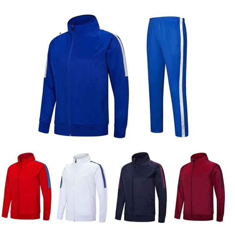 

2 Pcs Soccer Uniforms Customize Football Sets Training Running Suits Long Sleeve Goalkeeper Plus Size Zipper Clothes