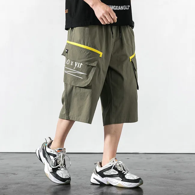 army green Новые Летние Стильные мужские камуфляжные карго шорты Уличная Хип Хоп повседневные мужские шорты спортивные шорты LBZ108 - Цвет: army green