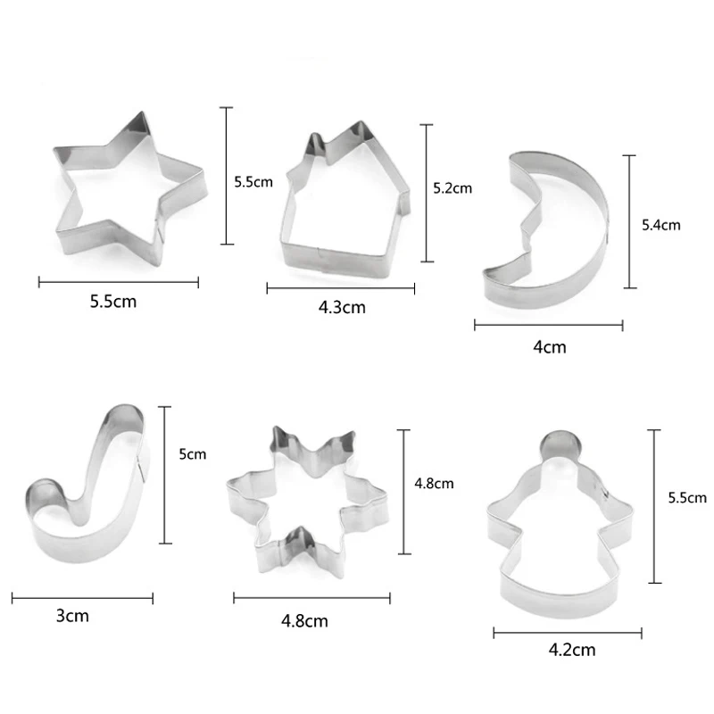 FHEAL 10 шт./компл. DIY Нержавеющая сталь Moon Форма печенье для разрезания Fondant торт бисквитный формы рождественские украшения торта инструменты