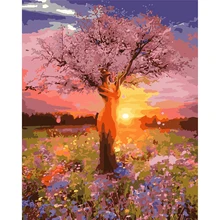 Новейший набор для рисования по номерам, масляное дерево для женщин, сделай сам, настенная художественная картина, домашний декор, Акриловая Краска на холсте для художественных работ