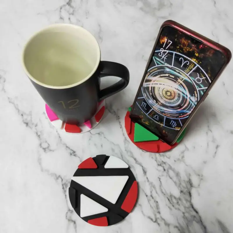 

Phone Holder Table Mat Multifunctional Silicone Cup Pad Desk Pen Card Mug Support Bracket Decoration