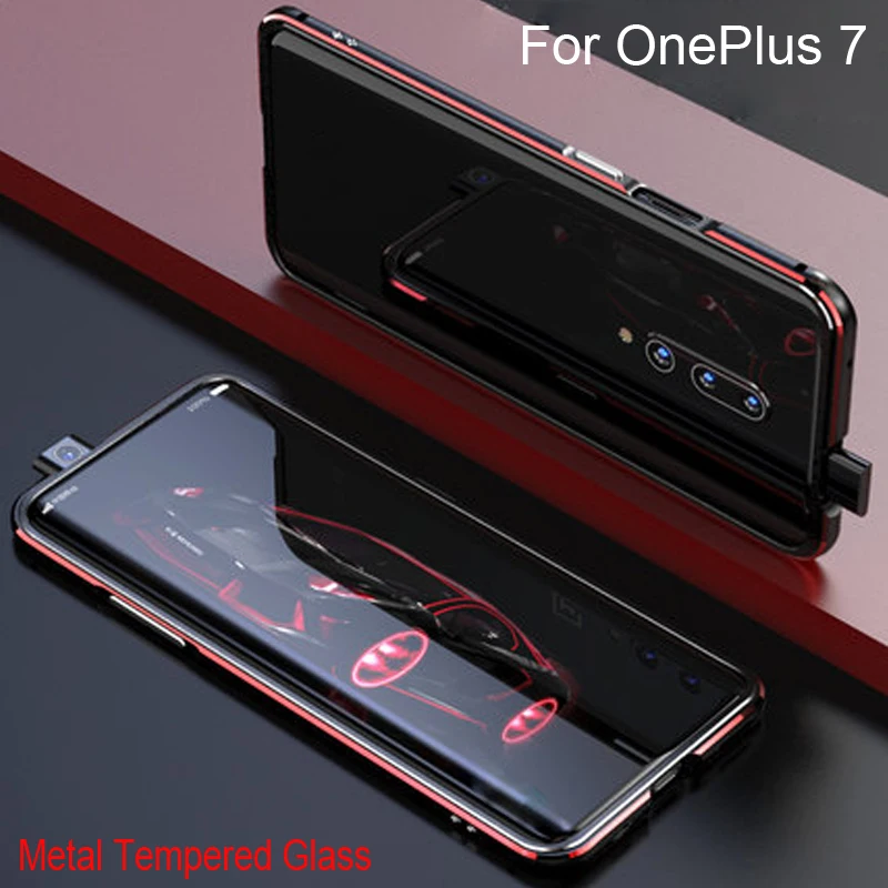 OnePlus7 анти-осенняя металлическая рамка жесткая задняя крышка из ПК для OnePlus 7 Чехол из алюминиевого сплава coque для OnePlus 7 металлический бампер