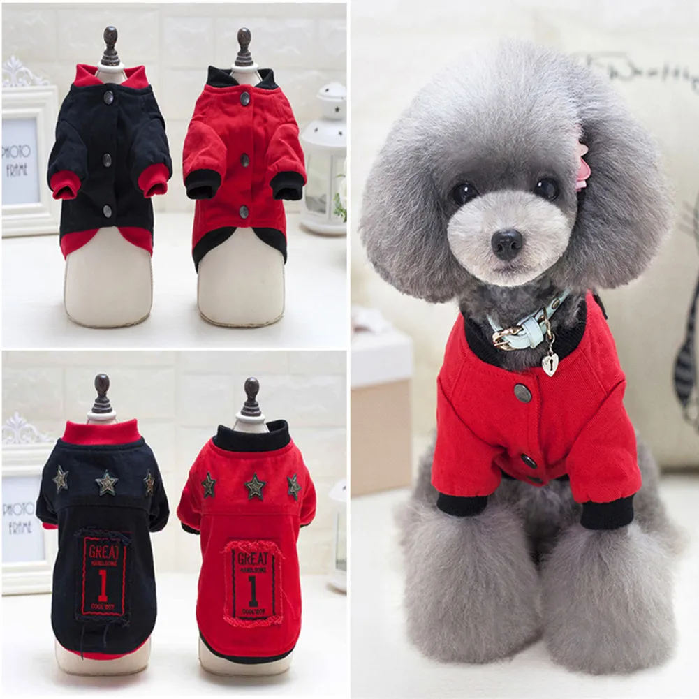 Warm Pet's Clothing Puppy Dog Sweater Thickened Jacket Coat Clothing Jumpsuits Home Outdoor Wear S-XL Drop Shipping